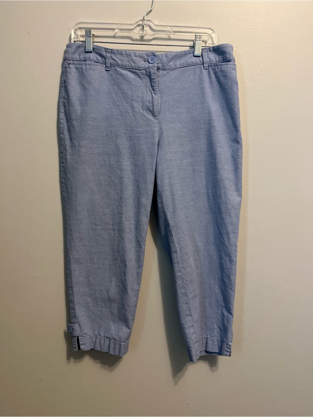 Talbots Perfect Crop Chambray Pants - 10P - Picture 5 of 6